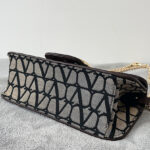 Valentino Loco Toile Iconographe Shoulder Bag Dark Coffee